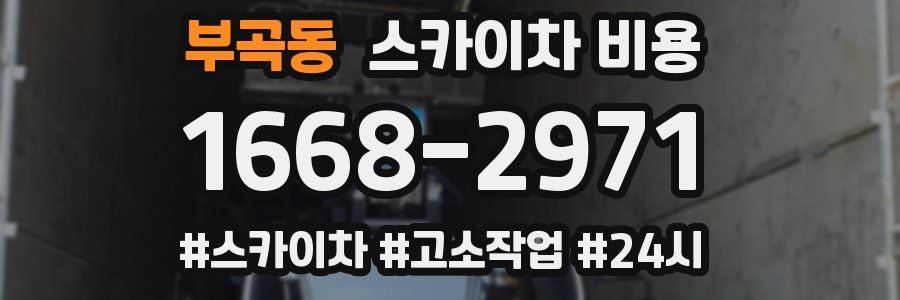 부곡동 스카이차 비용