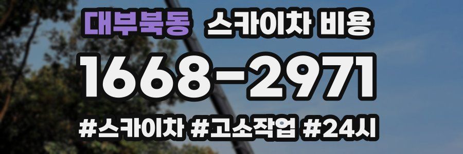 대부북동 스카이차 비용