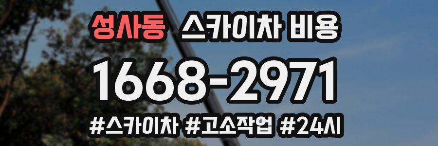 성사동 스카이차 비용