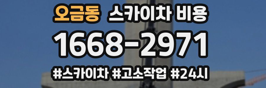 오금동 스카이차 비용