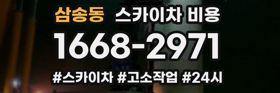 삼송동 스카이차 비용