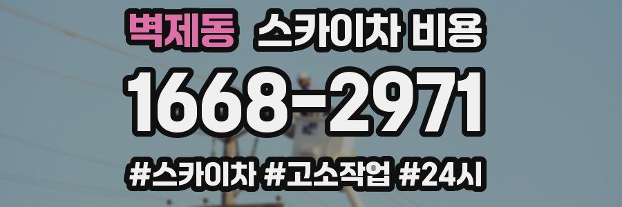 벽제동 스카이차 비용