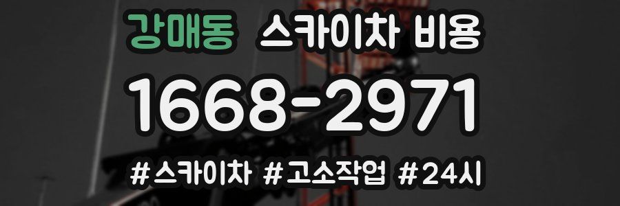 강매동 스카이차 비용