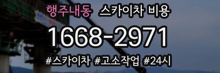 행주내동 스카이차 비용