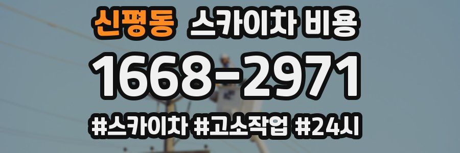 신평동 스카이차 비용