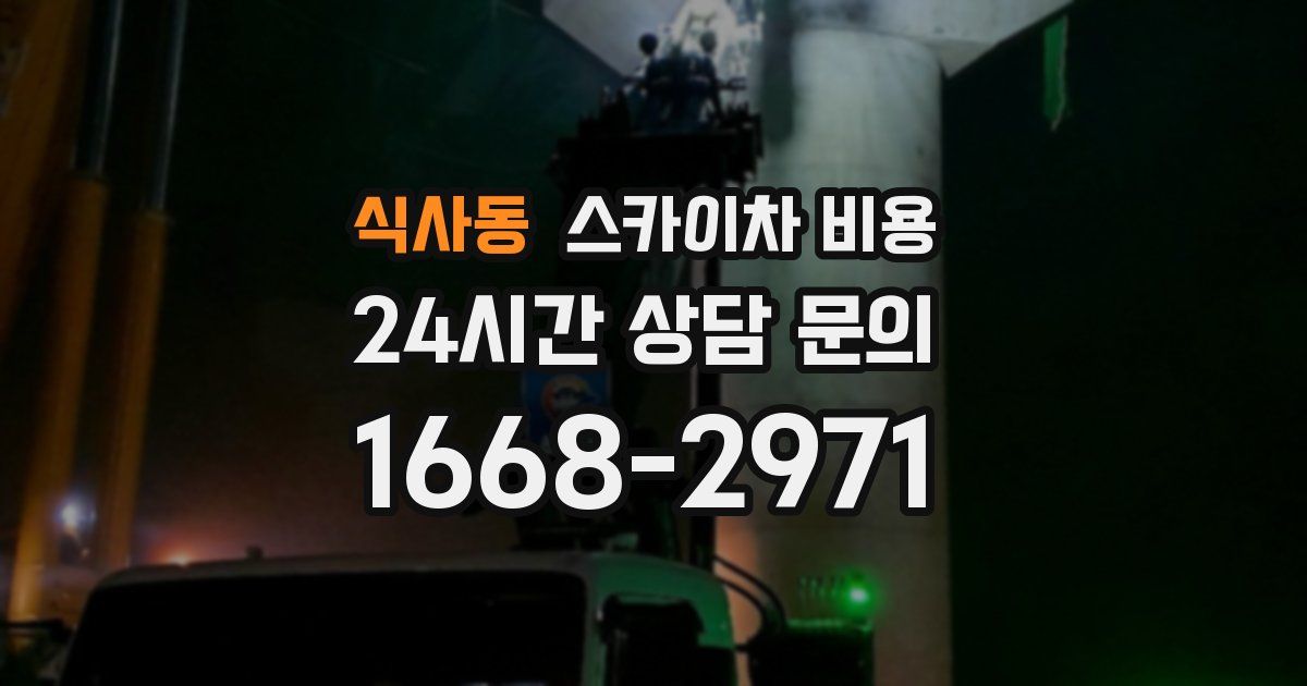 식사동 스카이차 비용