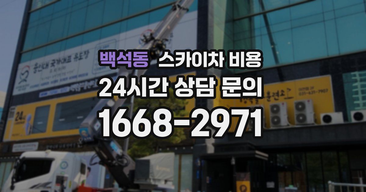 백석동 스카이차 비용