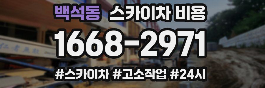 백석동 스카이차 비용