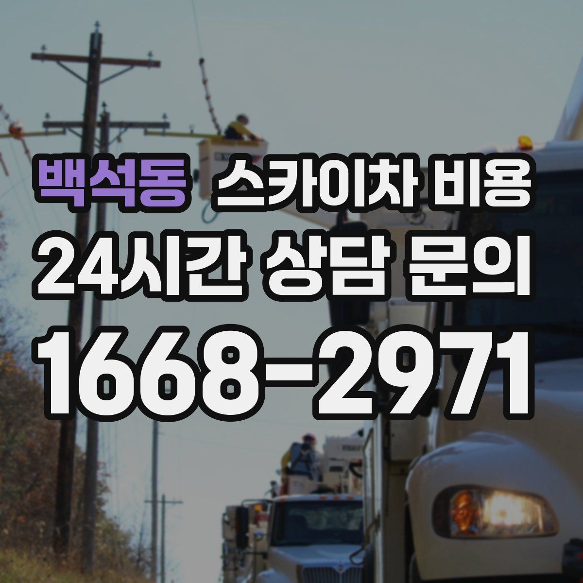 백석동 스카이차 비용