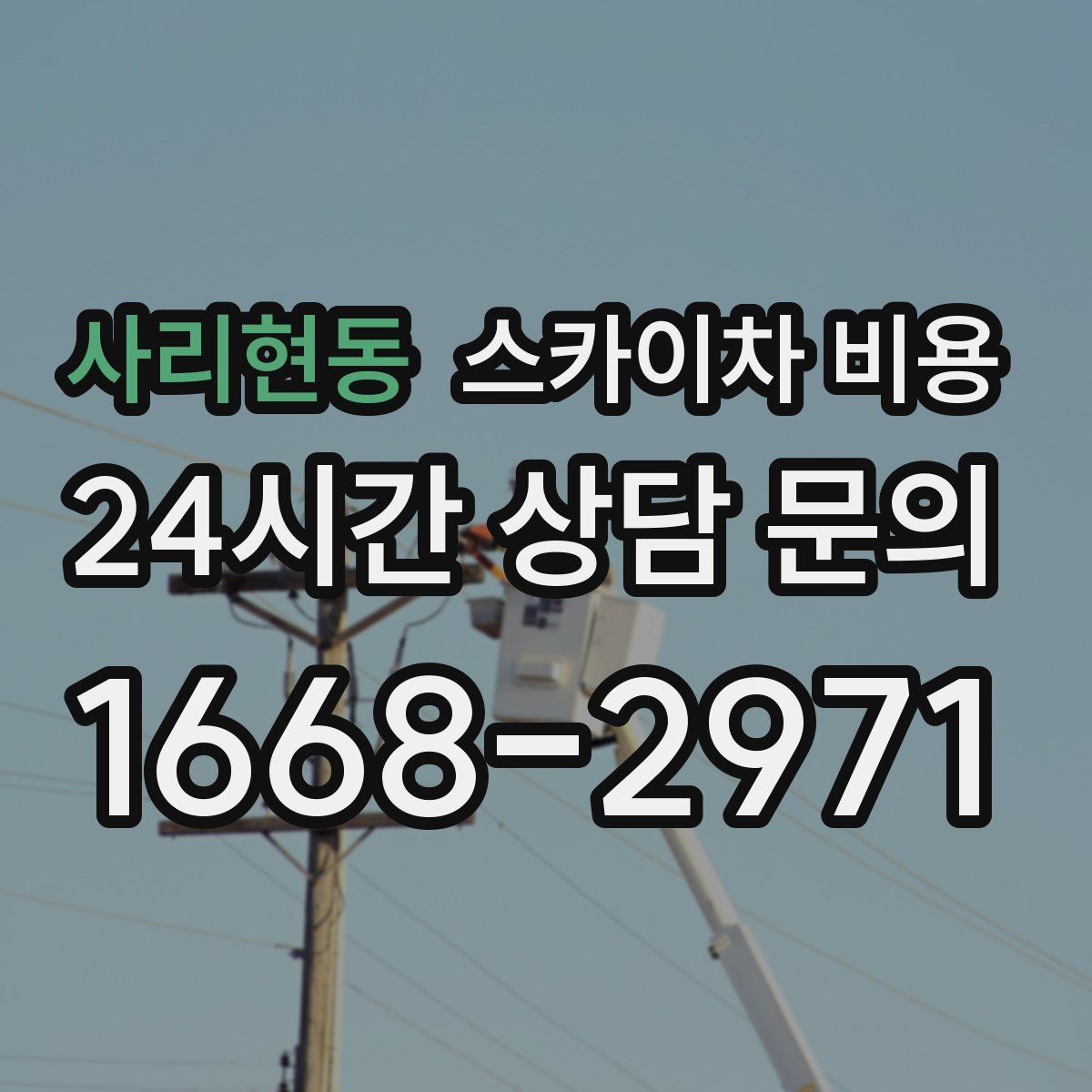 사리현동 스카이차 비용