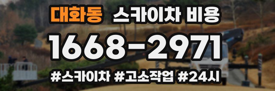 대화동 스카이차 비용