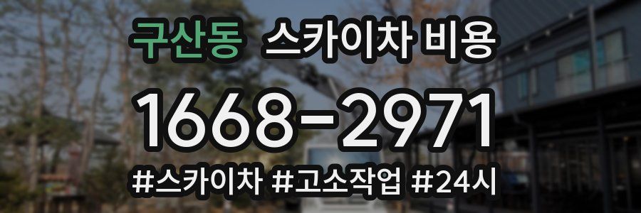 구산동 스카이차 비용