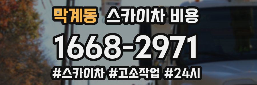 막계동 스카이차 비용