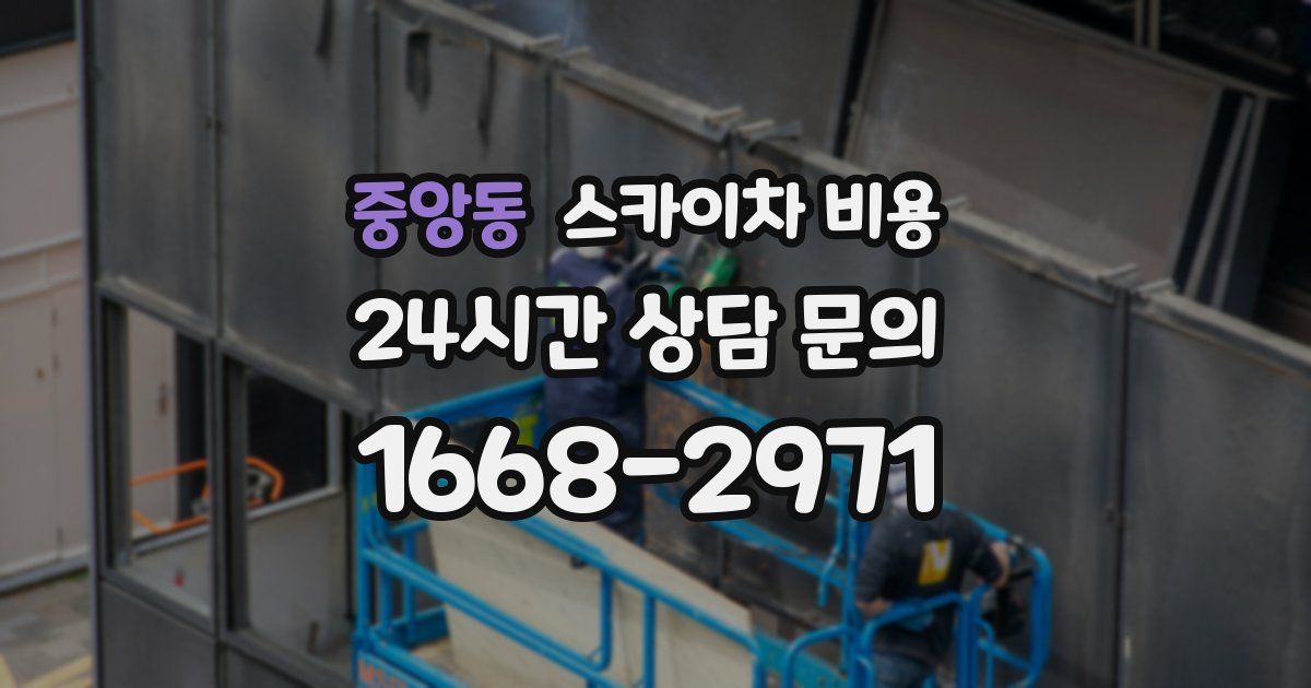 중앙동 스카이차 비용