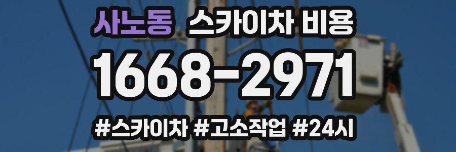 사노동 스카이차 비용