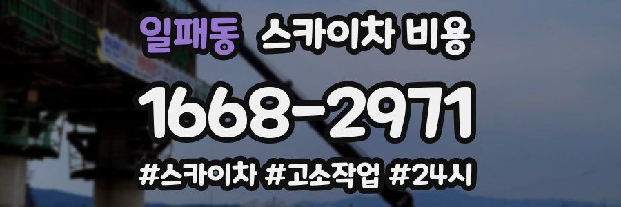 일패동 스카이차 비용