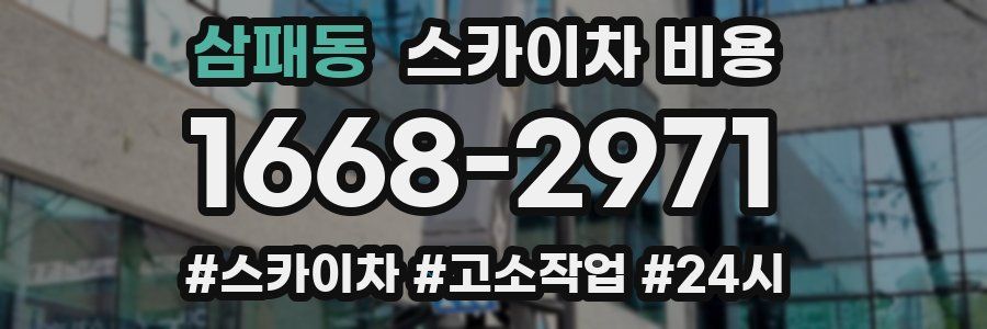 삼패동 스카이차 비용