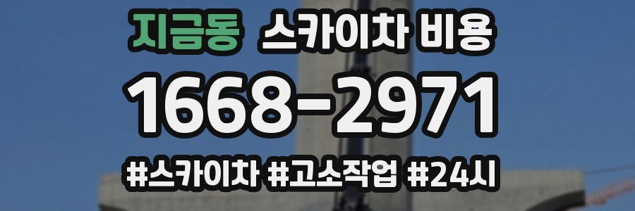 지금동 스카이차 비용