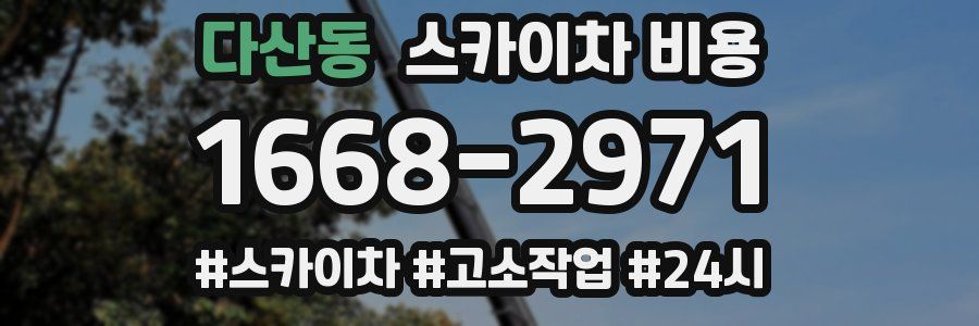 다산동 스카이차 비용