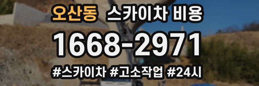 오산동 스카이차 비용