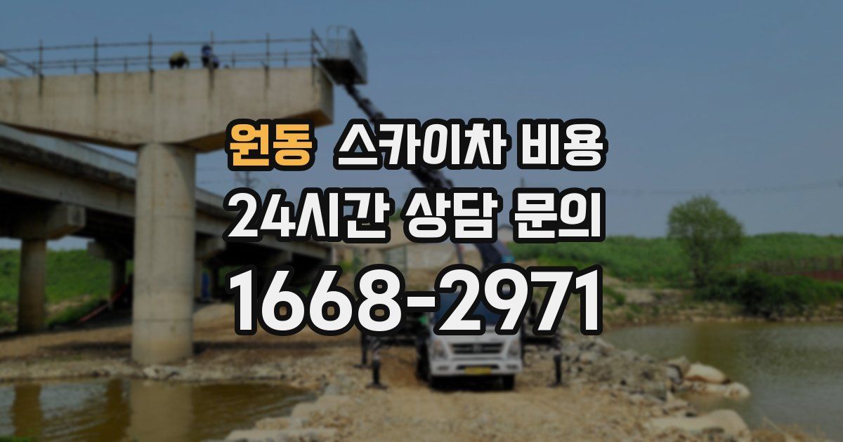 원동 스카이차 비용