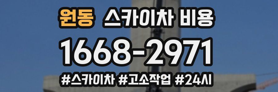 원동 스카이차 비용