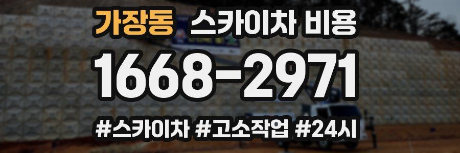 가장동 스카이차 비용