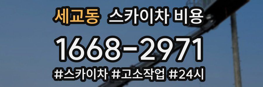 세교동 스카이차 비용