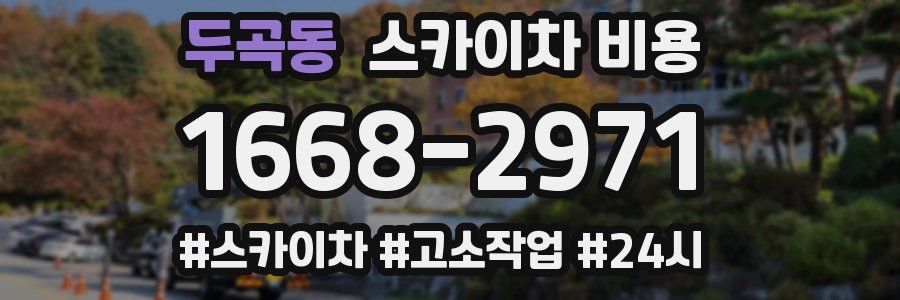 두곡동 스카이차 비용