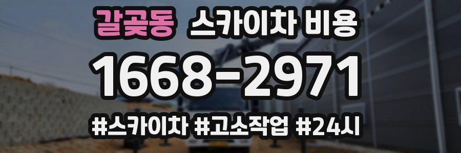 갈곶동 스카이차 비용