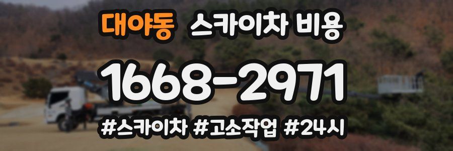 대야동 스카이차 비용