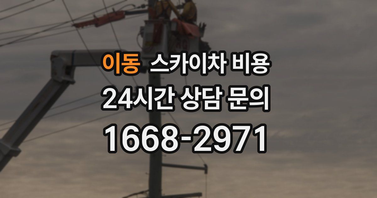 이동 스카이차 비용