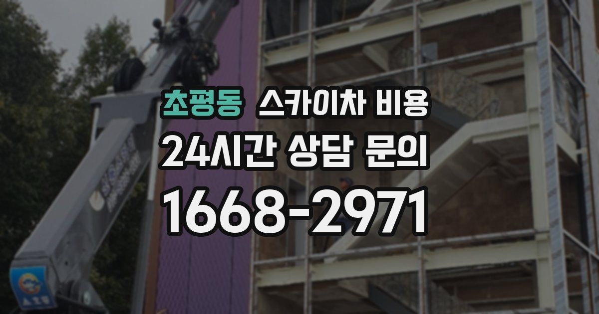 초평동 스카이차 비용