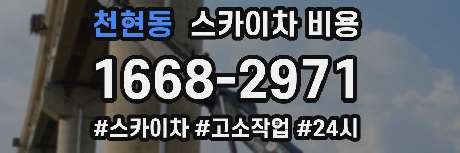 천현동 스카이차 비용