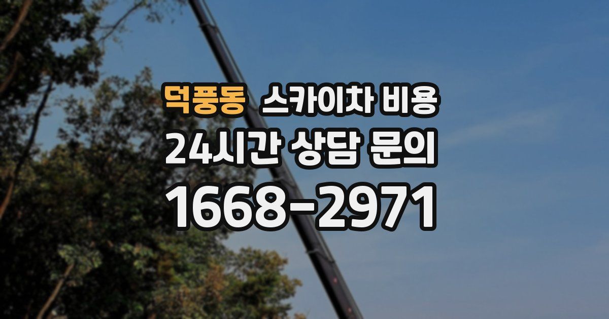 덕풍동 스카이차 비용