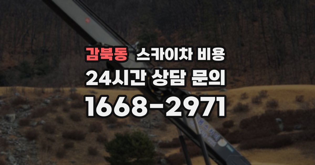 감북동 스카이차 비용