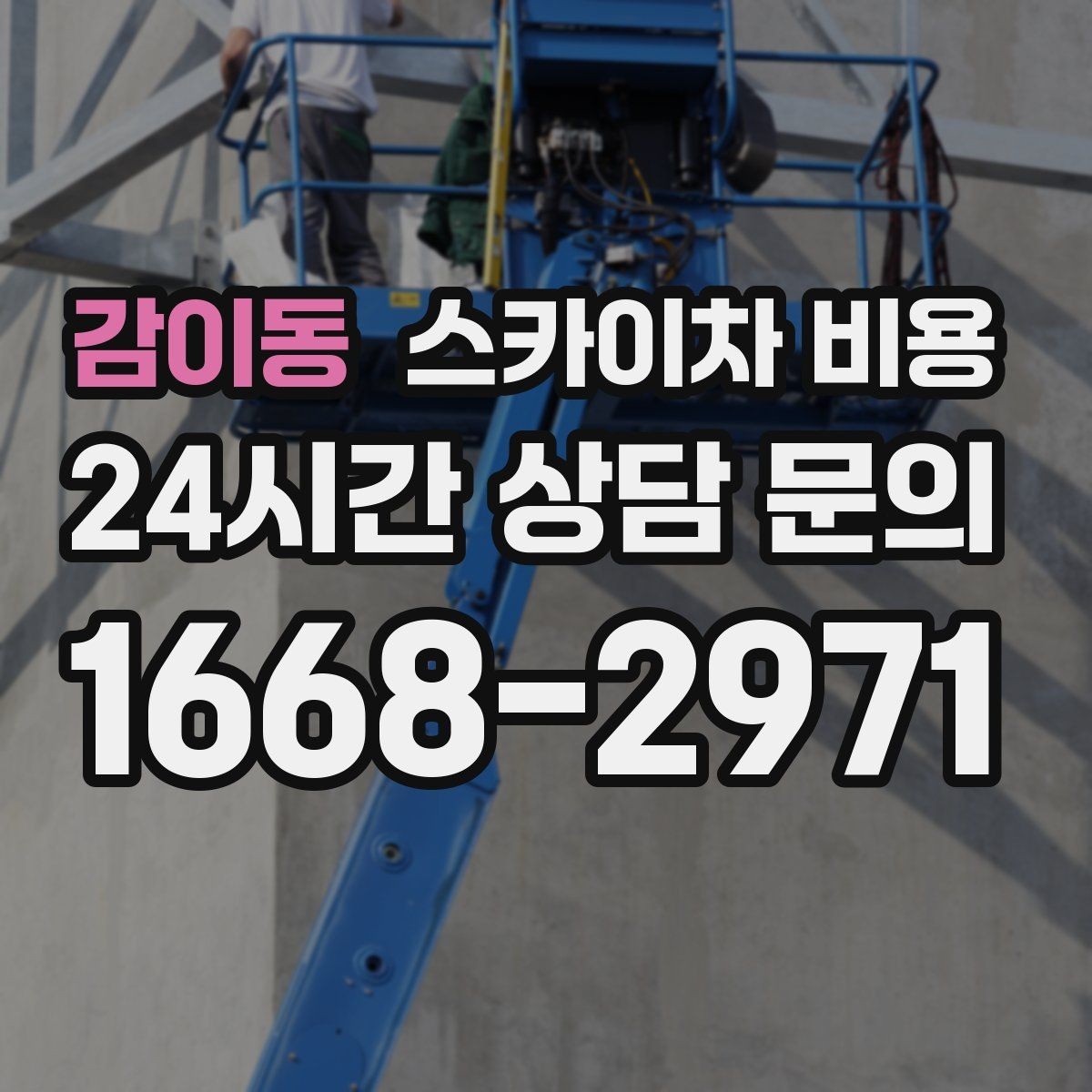 감이동 스카이차 비용 간판+조명 교체를 같이 하면 유리할까