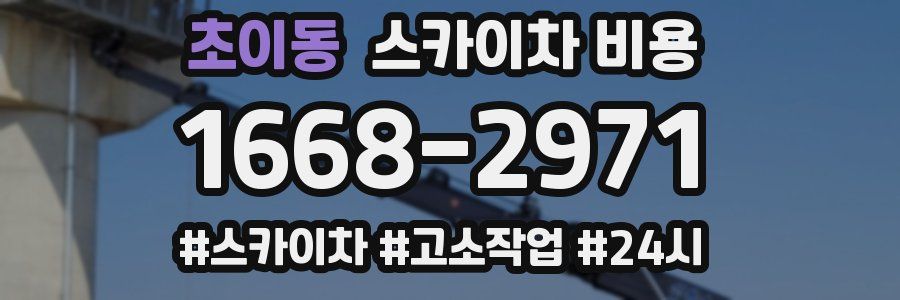 초이동 스카이차 비용