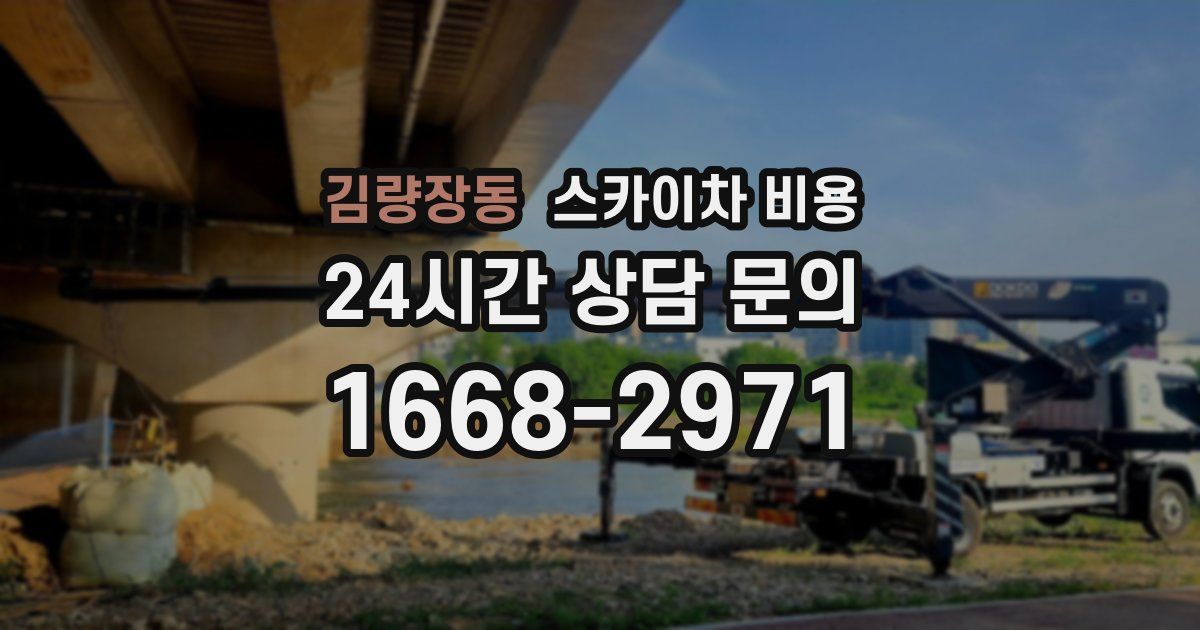 김량장동 스카이차 비용