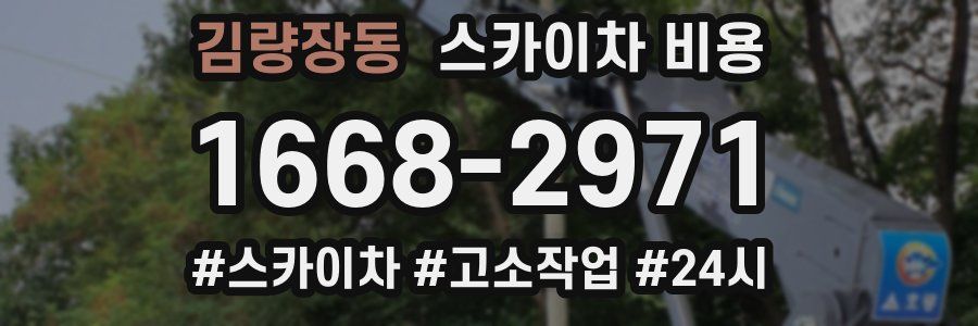 김량장동 스카이차 비용