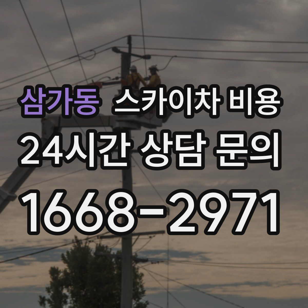 삼가동 스카이차 비용