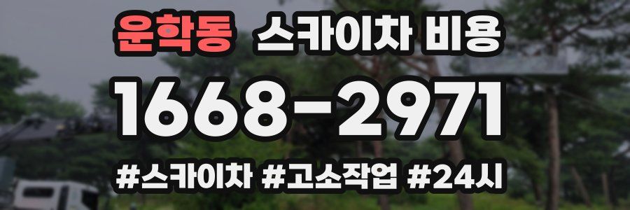 운학동 스카이차 비용