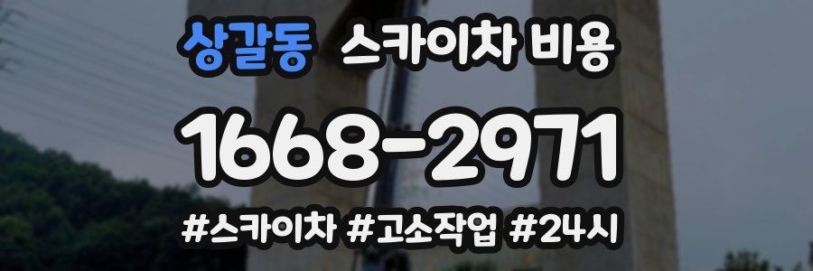 상갈동 스카이차 비용