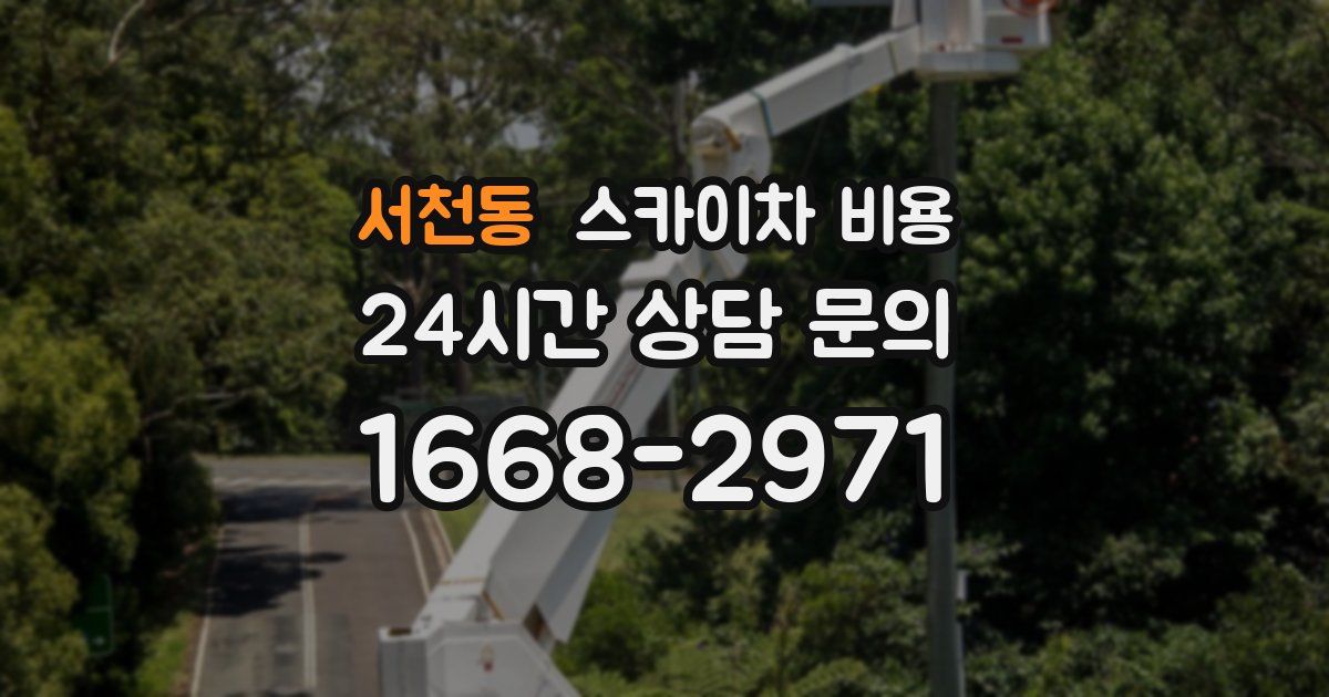 서천동 스카이차 비용