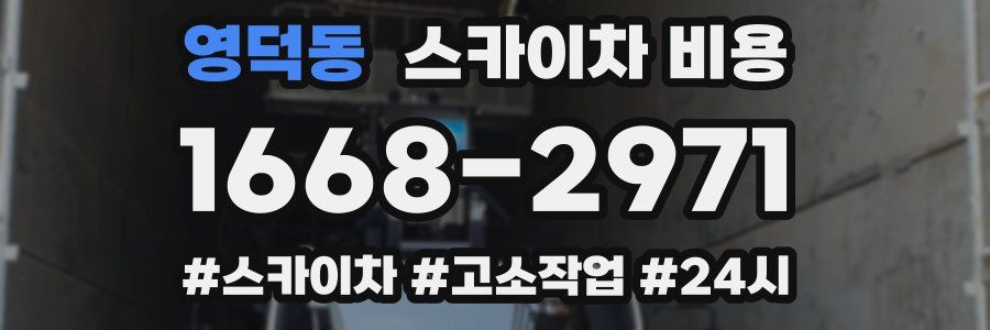 영덕동 스카이차 비용