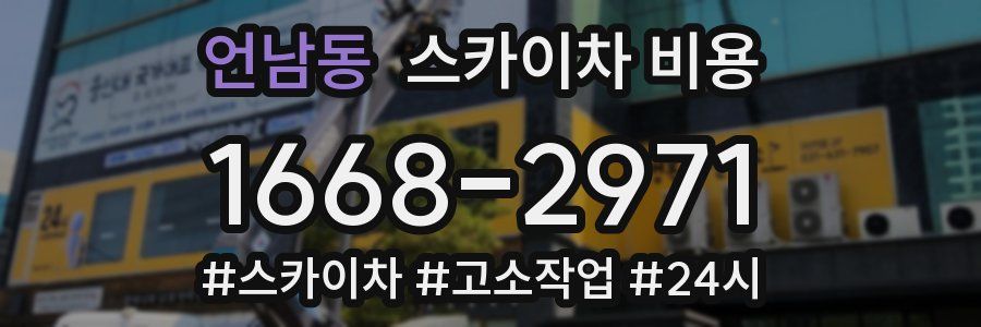 언남동 스카이차 비용