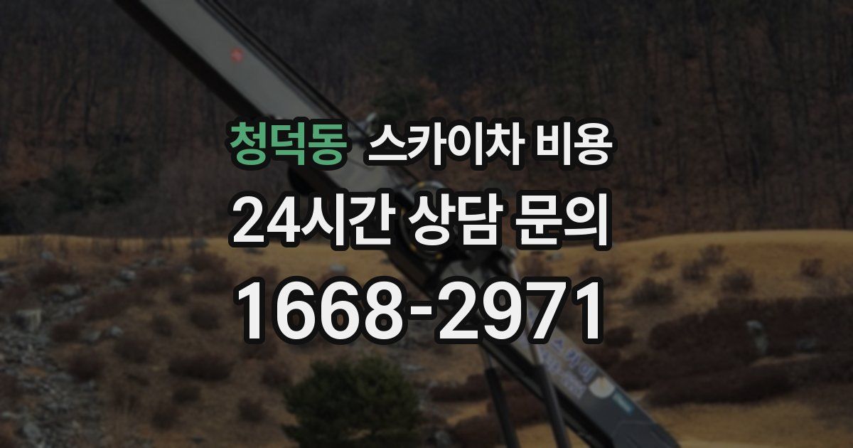 청덕동 스카이차 비용