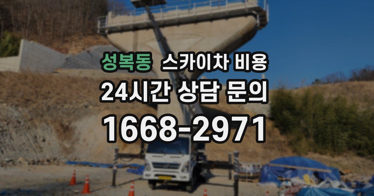 성복동 스카이차 비용