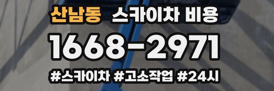 산남동 스카이차 비용