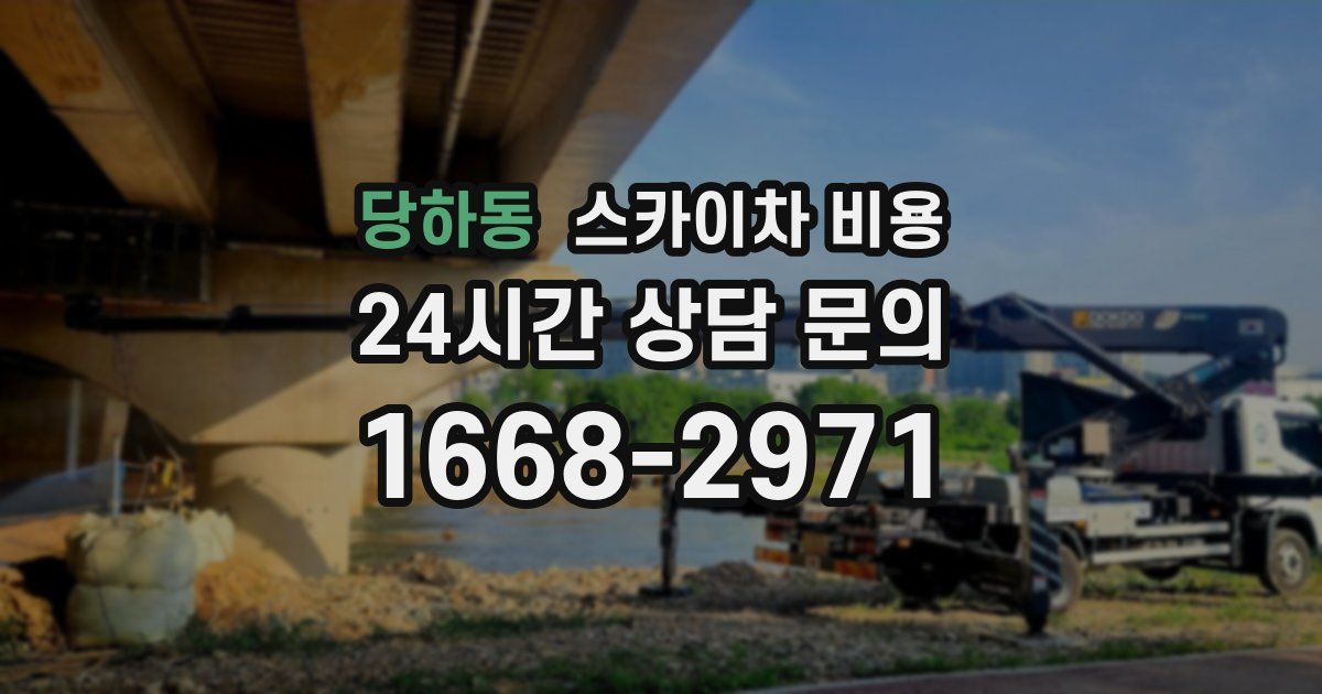 당하동 스카이차 비용